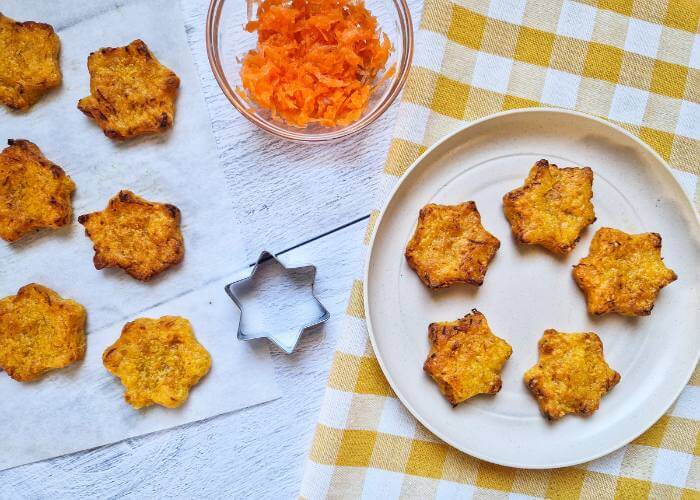 Biscuits apéro à la carotte pour enfants